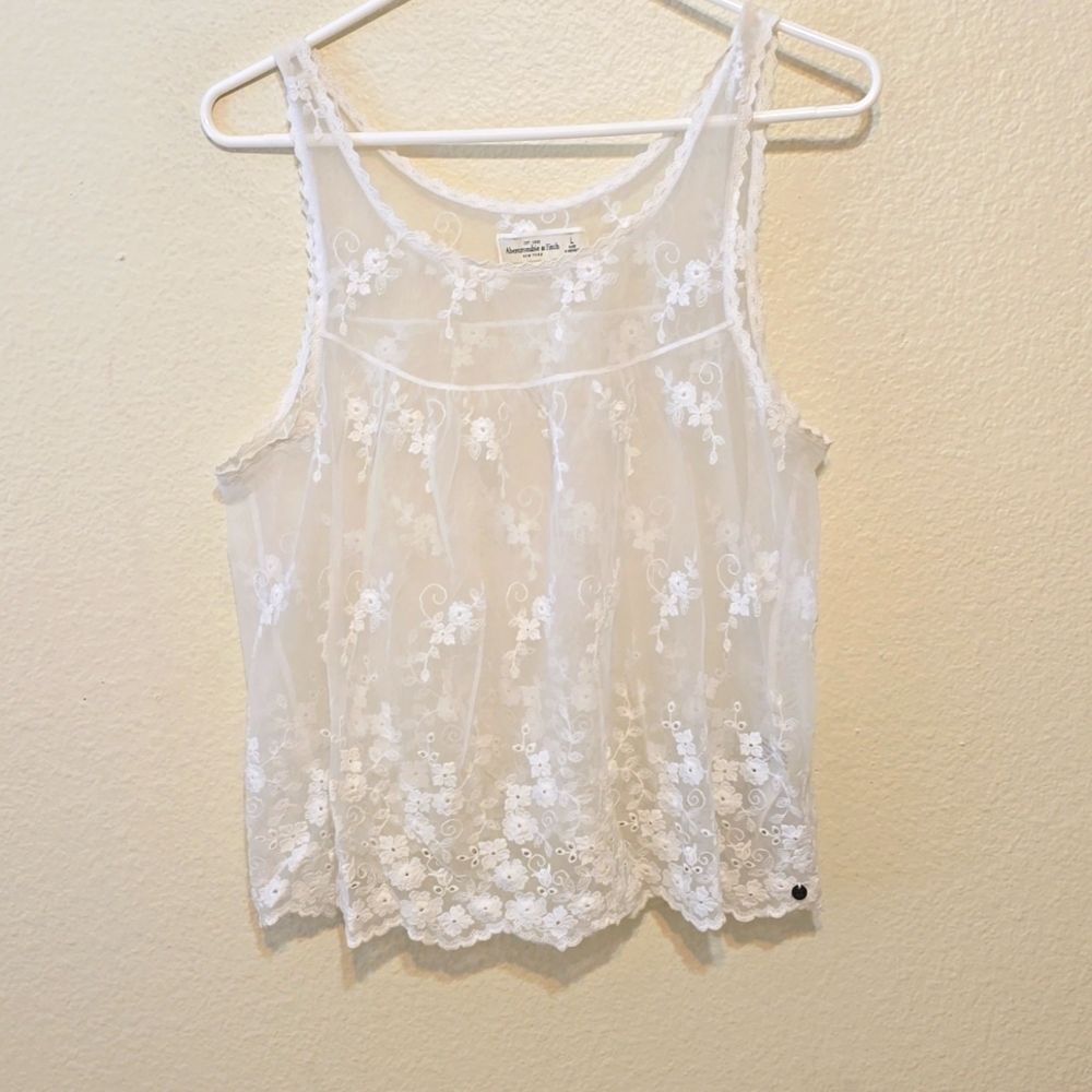 ABERCROMBIE lace top size large.